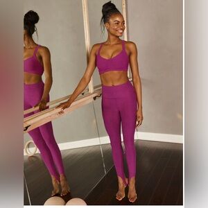 Beyond Yoga Spacedye Well Rounded Stirrup Legging Magenta Heather